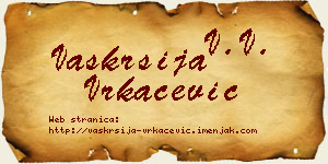 Vaskrsija Vrkačević vizit kartica